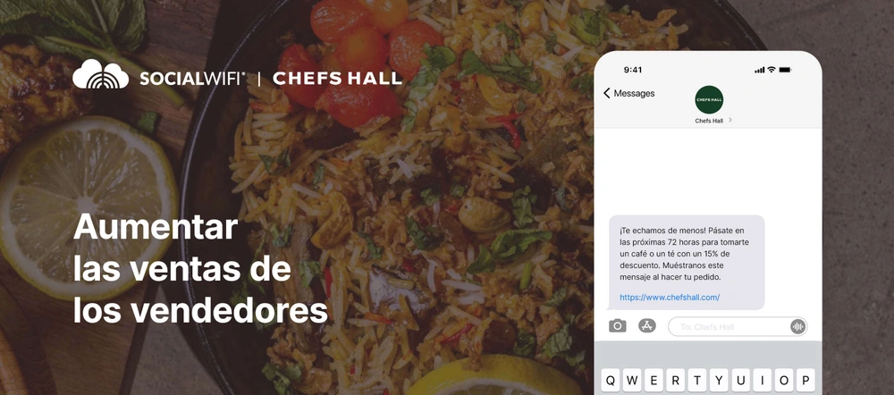 El salón de comidas Chefs Hall aprovecha el WiFi social para aumentar las ventas a los vendedores