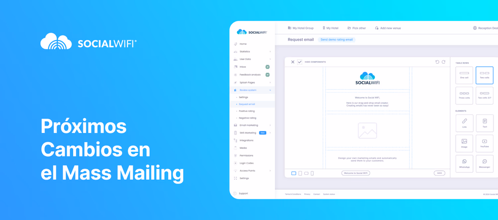Próximos cambios en el Mass Mailing de Social WiFi