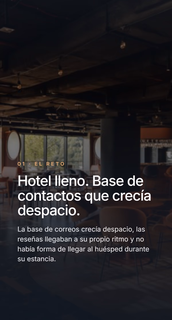 El reto: una base de contactos que crecía despacio