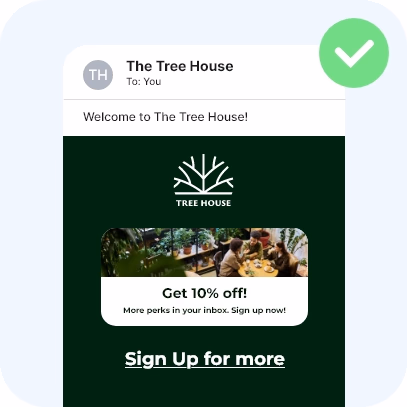 Email set in one clean, consistent font