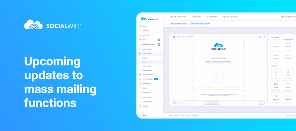 Updates to Mass Mailing in Social WiFi