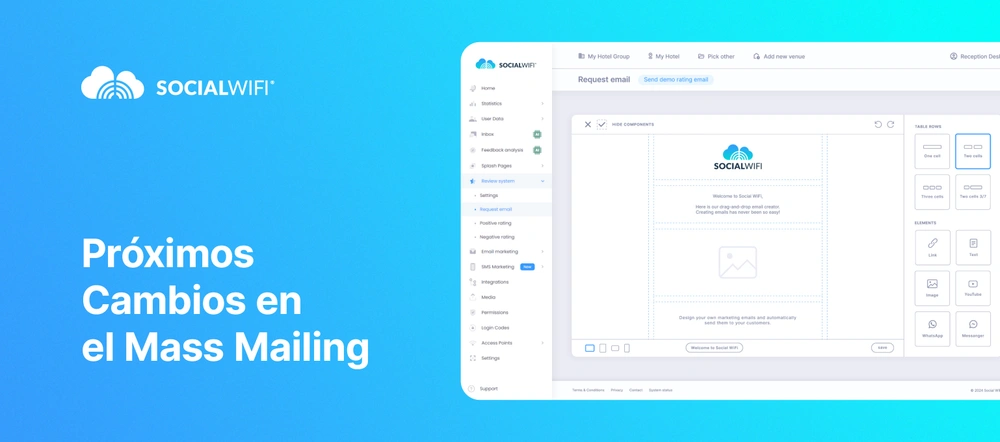 Próximos cambios en el Mass Mailing de Social WiFi