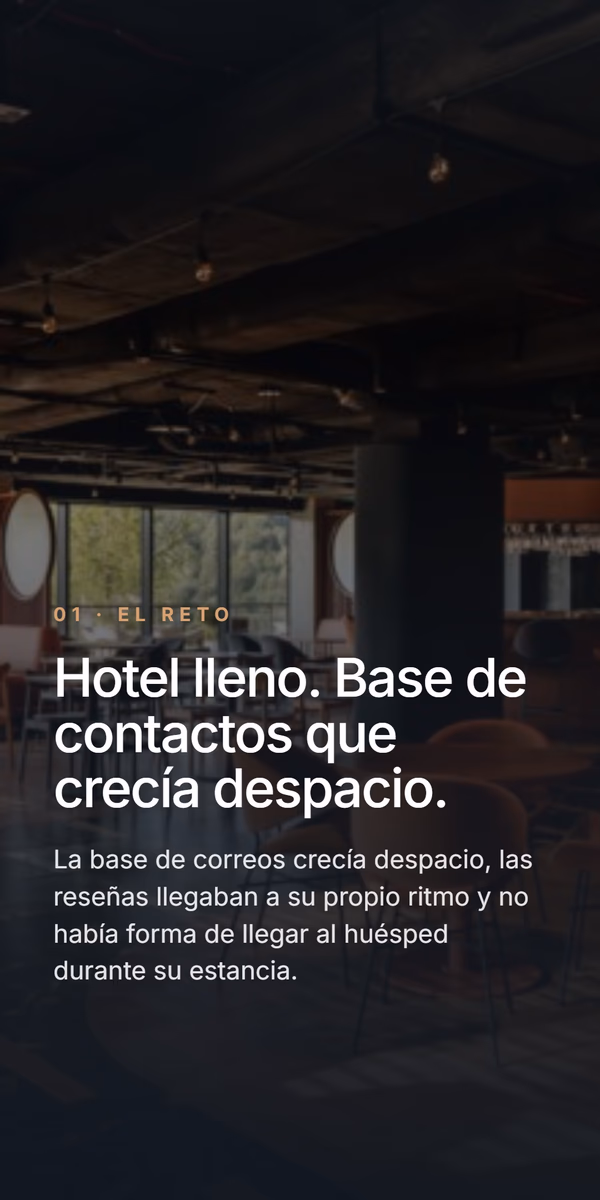 El reto: una base de contactos que crecía despacio
