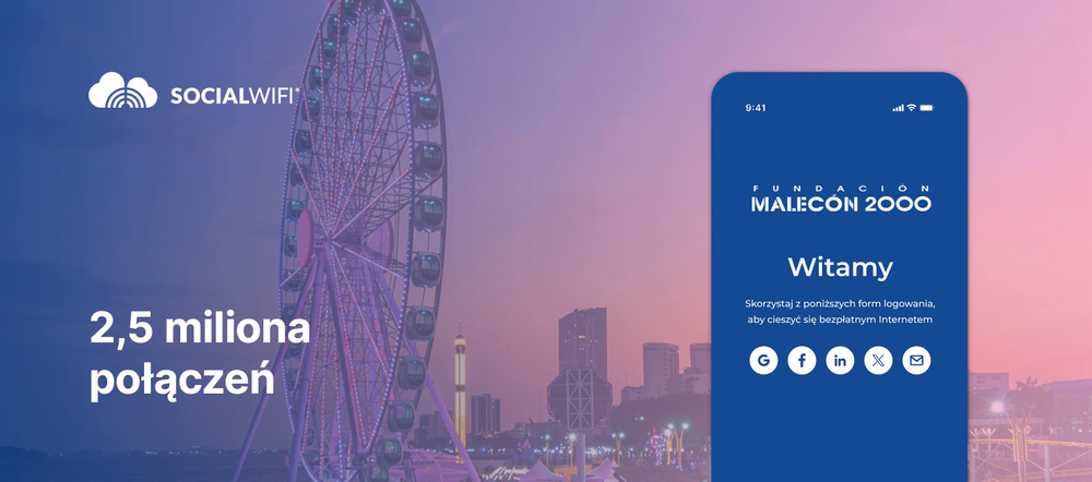 Malecon 2000 osiąga 2.5 mln połączeń do sieci z Social WiFi